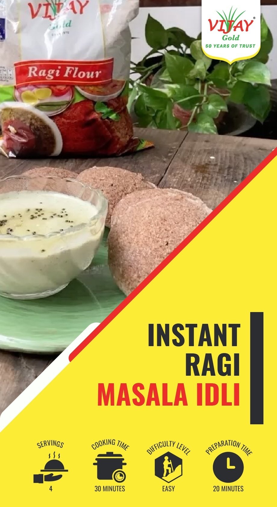 INSTANT RAGI MASALA IDLI