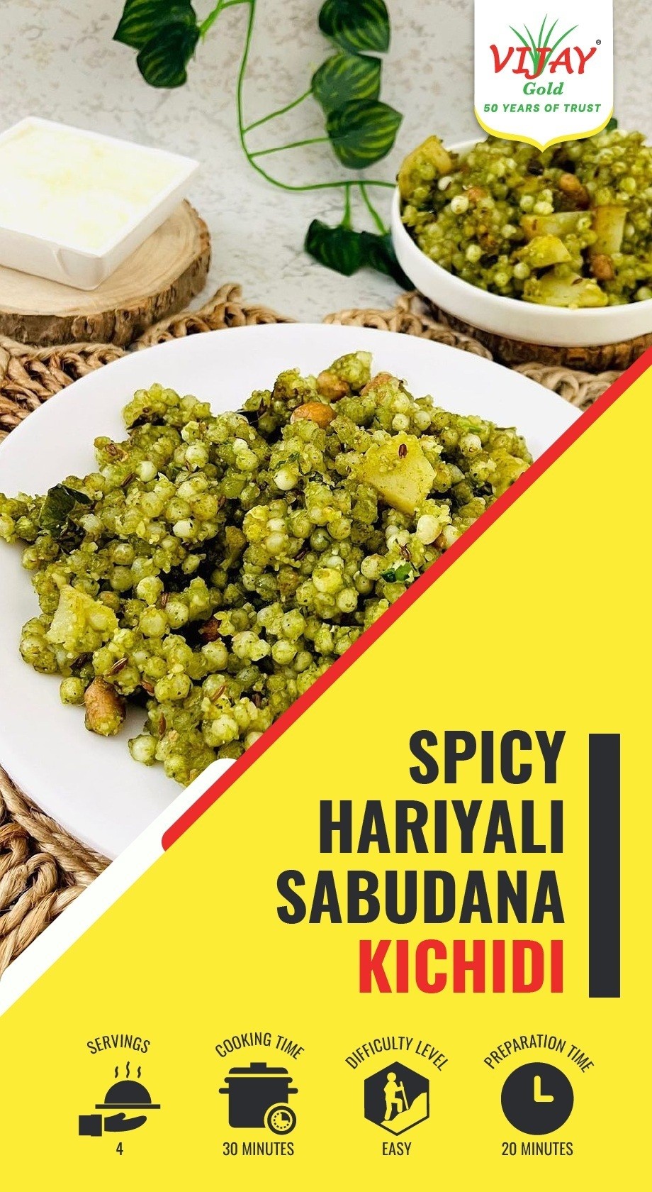 Spicy Hariyali SABUDANA Khichdi
