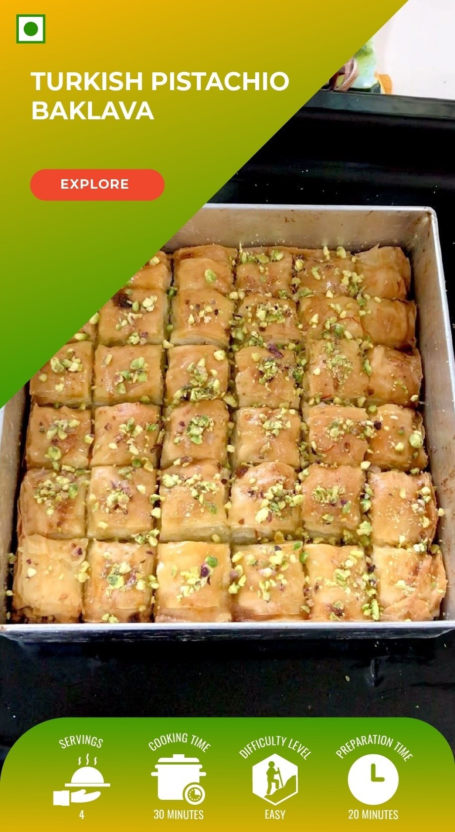 TURKISH PISTACHIO BAKLAVA